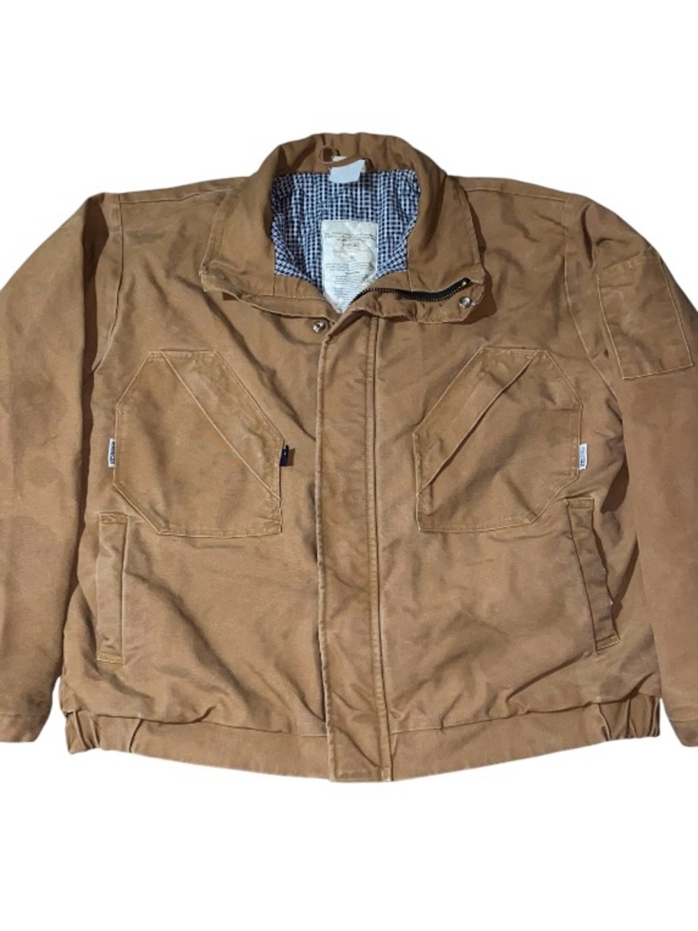 MagidE FR Dual-Hazard Quilt-Lined Arc Rated Brown Duck Bomber Jacket 2XL